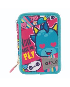 Astuccio Scuola TriploLove&Peace GOPOP Giochi Preziosi