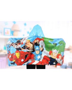 Plaid Poncho in flanella Avengers