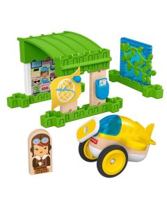 Fisher-Price Wonder Makers L'Aereoporto, Set da Costruzione con più di 15 Pezzi 3+ Anni