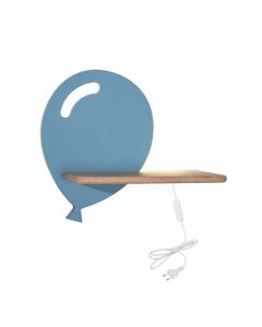 Lampada per Bambini Applique con Mensola Palloncino Azzurro