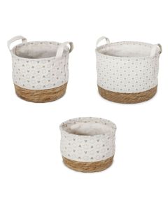 Mickey Mouse Set 3 Cestini Tondi Portaoggetti