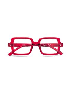 UTILISSIMI Occhiali da Lettura Unisex per Presbiopia Rossi Squadrati con Cerniere Flex.- +1.5