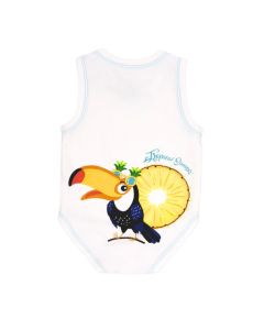 J BIMBI Body Senza Maniche Tucano, Body Estivo Taglia Unica 0-36 Mesi in Cotone Biologico, Certificato OEKO-TEX e GOTS, Tropical Summer