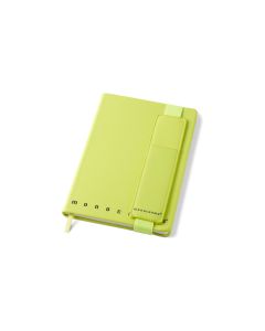 Pigna Monocromo Notebook Verde Con Banda Laterale Porta Penne
