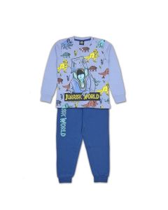 Jurassic World Pigiama Lungo Autunno Inverno Azzurro