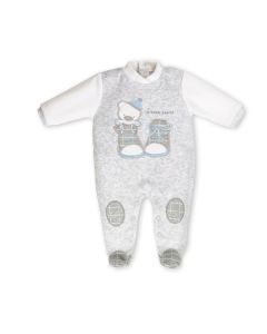 Ellepi Tutina Ciniglia Bimbo con inserti Scarpine con orsetto