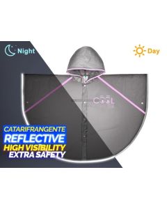 Perletti Mantellina Pioggia Bambina Cool Kids Grigio Fuxia