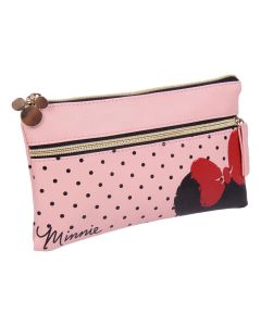Astuccio Trousse Minnie Rosa a Pois Ecopelle