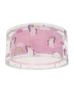Plafoniera Per Bambini A 2 Luci Unicorns