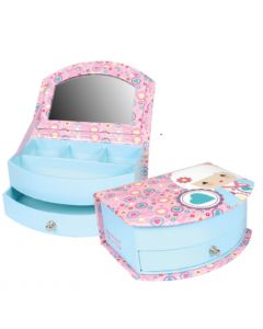 Piccolo Portagioie con specchio e cassettino Evie