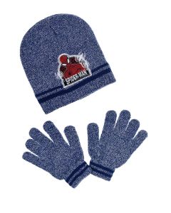 Set berretto e guanti Spiderman Blu