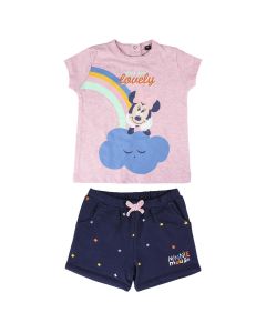 Completo maglietta e pantaloncini Minnie neonata 6-36mesi