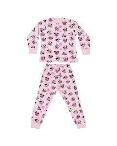 Pigiama lungo Minnie stampa all over Rosa