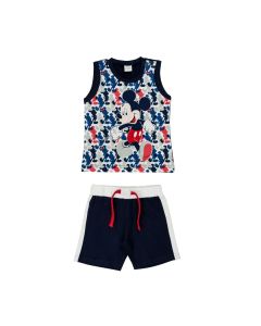 Completo Smanicato 2 pezzi in jersey Mickey Mouse Ellepi Blu