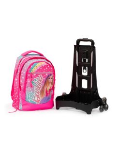 Barbie Zaino Trolley Scuola 2in1 con Carrello Removibile Giochi Preziosi