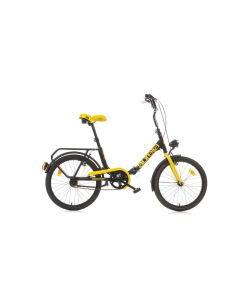 Folding Bike 20 pollici Bicicletta Pieghevole Nero-Giallo Dino Bikes