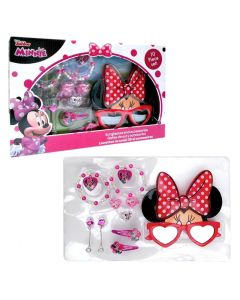 Minnie Set Regalo Occhiali Sagomati e Gioielli