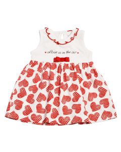 Abitino Cuoricini con Fiocchetto Neonata Ellepi Rosso