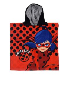 Asciugamano Poncho LadyBug Rosso