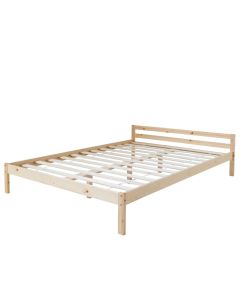 Letto piazza e mezzo in legno massiccio naturale