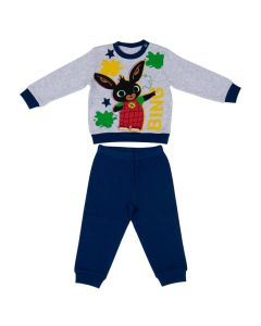 Pigiama lungo Baby con bottoni sulla spalla Bing Grigio