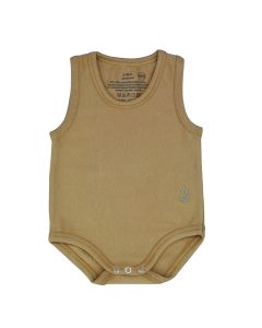 J BIMBI Body Senza Maniche Caramello, Body Estivo Taglia Unica 0-36 Mesi in Cotone Biologico