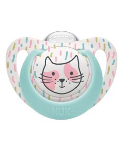 NUK Set di 2 Succhietti Genius Rosa Bimba 6-18 mesi silicone