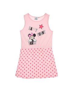 Abito Smanicato Minnie pois Rosa