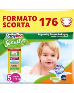 Pannolini Babylino Sensitive Tg5 11-16Kg Pacco Scorta 176 pannolini