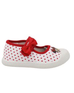 Scarpe in tela ballerine Minnie Bianche