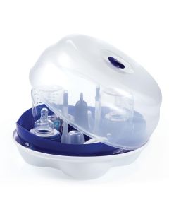 J BIMBI Smart Sterilizzatore per Microonde per Biberon e Accessori Neonati, Universale fino a 4 Biberon, Sterilizzazione Rapida in 4 Minuti, BPA Free