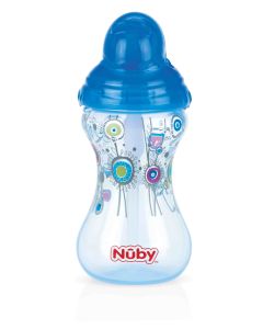 Nuby Tazza Flip-It Con Cannuccia Anti-Goccia Azzurra
