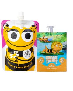 Bee it x Ape Maya Kit Bambina Shampoo & Body Wash 250 ml + Crema Solare SPF 50+ 50 ml – Detergente Naturale + Protezione Solare Alta per Bambini e Pelli Sensibili