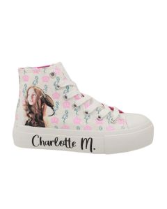 Scarpe Sneakers Alte Charlotte M Bianche