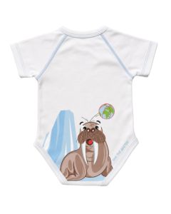 J BIMBI Body Caldo Cotone Biologico Tricheco, Body Taglia Unica 0-36 Mesi Invernale, Body Bambino Morbido e Traspirante