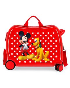 Valigia Cavalcabile Rossa Mickey e Pluto