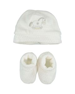 Ellepi Set Cuffia e Babucce Cavallino Neonato