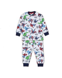 Avengers Pigiama Lungo Autunno Inverno Bianco