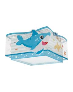 Plafoniera Per Bambini A 2 Luci Little Shark
