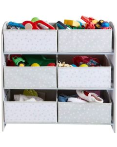 Scaffale Portagiochi in Legno Stelline